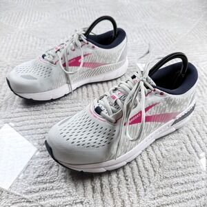 Brooks Addiction GTS 15 Running Shoes Womens 10 Grey Pink Stability Sneakers